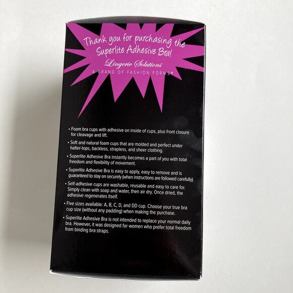 Lingerie Solutions Fashion Forms NEW Superlite Adhesive Bra - Beige C Cup - Picture 3 of 9